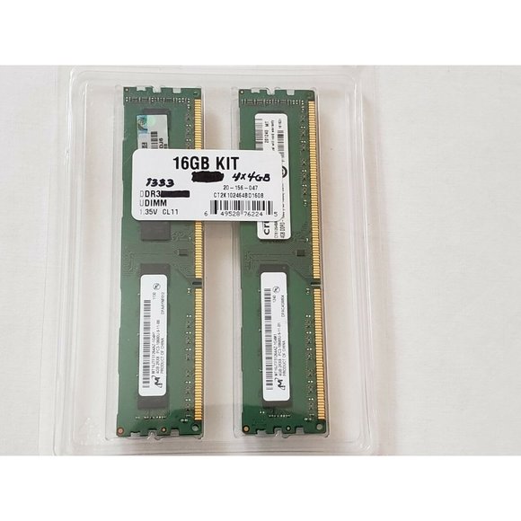 Micron 16GB (4x 4GB) 2RX8 PC3-10600U 1333 MHZ DDR3 Desktop memory - Picture 4 of 4